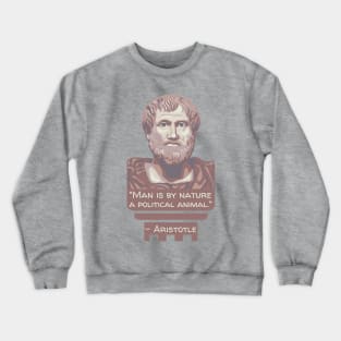 Aristotle Portrait and Quote Crewneck Sweatshirt